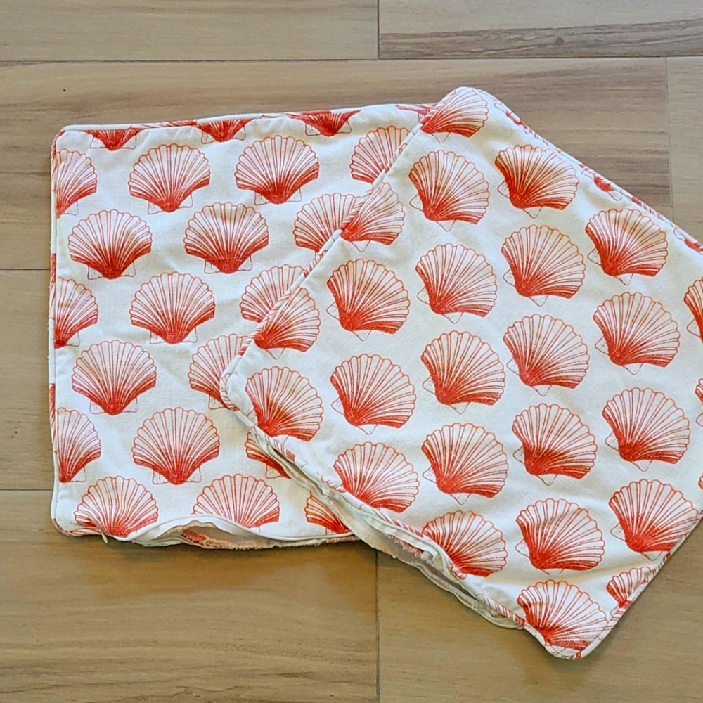 2 Linen Coastal Pillow Cases